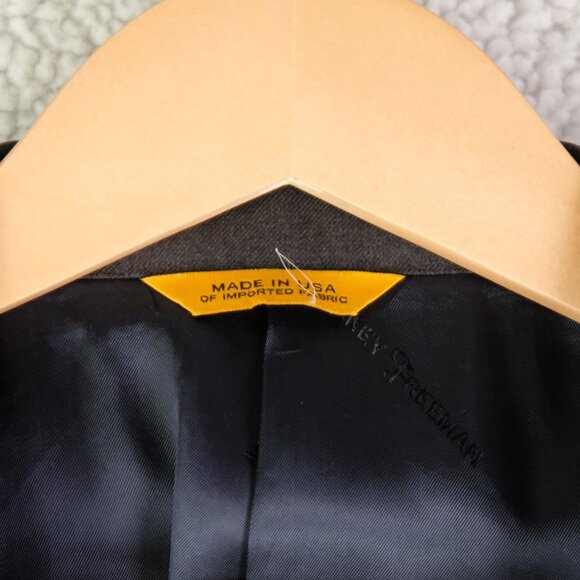 Hickey Freeman Blazer Mens 42 Regular Gray Traveler Wool Suit Jacket Made USA - Picture 12 of 15